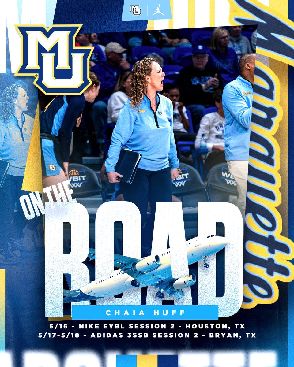 Marquette WBB (@marquettewbb) on Twitter photo 𝘽𝘼𝘾𝙆 𝙊𝙉 𝙏𝙃𝙀 𝙍𝙊𝘼𝘿🛫
Catch one of our coaches court-side at your tournament this weekend!
#WeAreMarquette | #playwithHEART
<a href="/cconsuegra/">Cara Consuegra</a>
<a href="/CoachKD_MU/">Khadijah Rushdan, M.S.</a>
@CoachDCLT
<a href="/coachchaiahuff/">Chaia Huff</a> 𝘽𝘼𝘾𝙆 𝙊𝙉 𝙏𝙃𝙀 𝙍𝙊𝘼𝘿🛫
Catch one of our coaches court-side at your tournament this weekend!
#WeAreMarquette | #playwithHEART
<a href="/cconsuegra/">Cara Consuegra</a>
<a href="/CoachKD_MU/">Khadijah Rushdan, M.S.</a>
@CoachDCLT
<a href="/coachchaiahuff/">Chaia Huff</a>