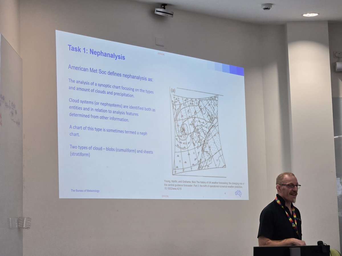 eniels13's tweet image. A special thanks to Mick, Tim, Rob, and all the others at the @BOM_au training center for giving our @tamu_atmo SEA-Met students some first-hand training on SH analysis techniques. I even did my first nephanalysis! We even got to see an ozondesonde launch. Thanks and Gig'em!