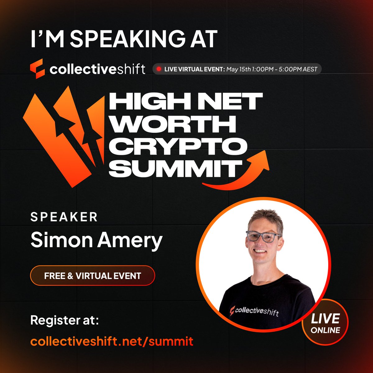 This is today! Come check it out with over 1000+ people registered. It's Free!

collectiveshift.net/summit

I'm speaking about Why Most Crypto Portfolios Fail