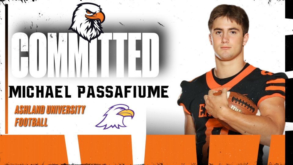 Michael Passafiume is attending Ashland University and will play football as a running back for the Eagles. Michael plans to major in industrial and systems engineering at Ashland.