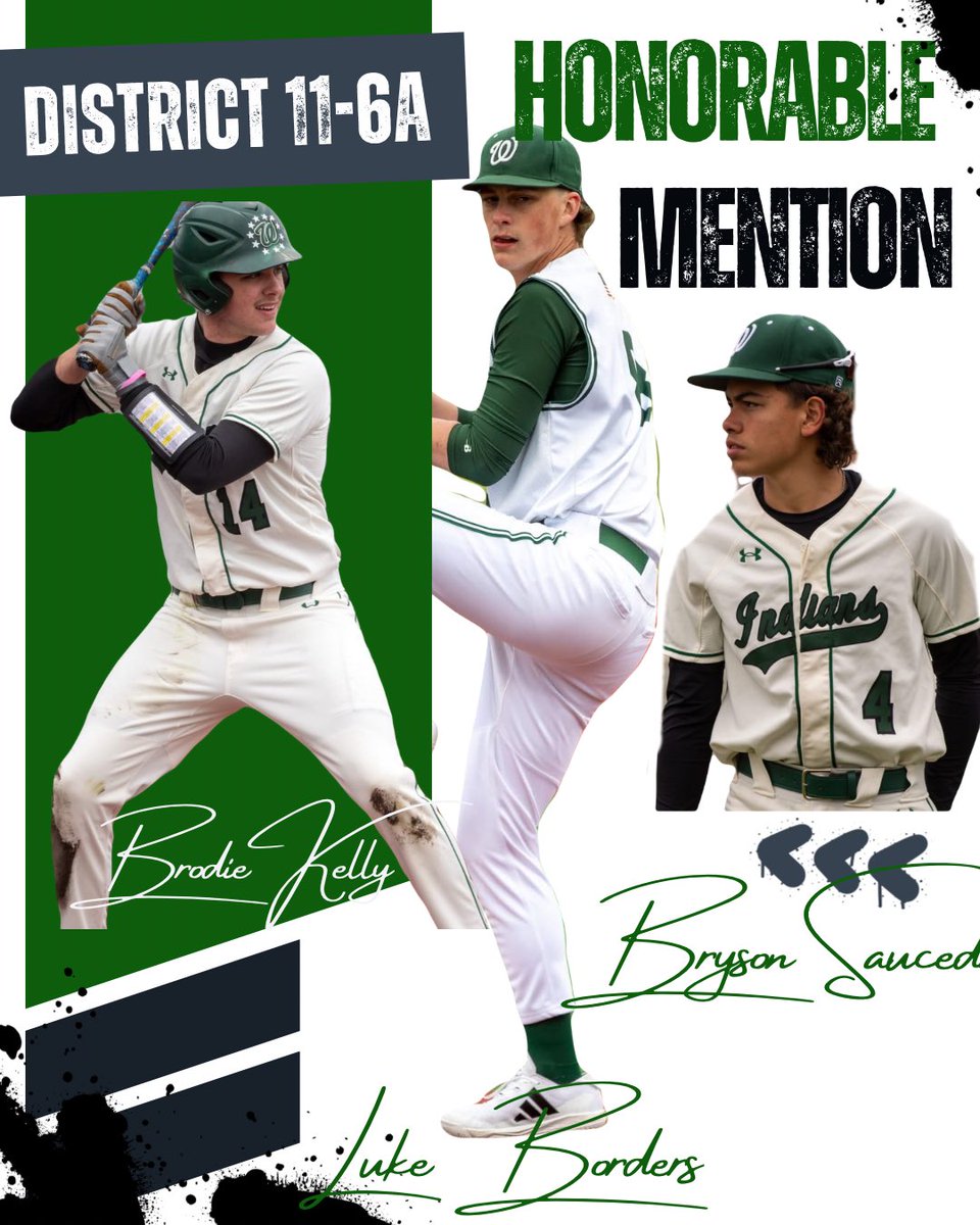 HachieBall1909's tweet photo. Congratulations to SR, Brodie Kelly, SR, Luke Borders, SR, Bryson Sauceda. District 11-6A Honorable Mentions! #exceedtheexpectation #sweepthesheds🧹@WaxahachieISD @hachiesports @RBI_Club https://t.co/827bK4YO0Z