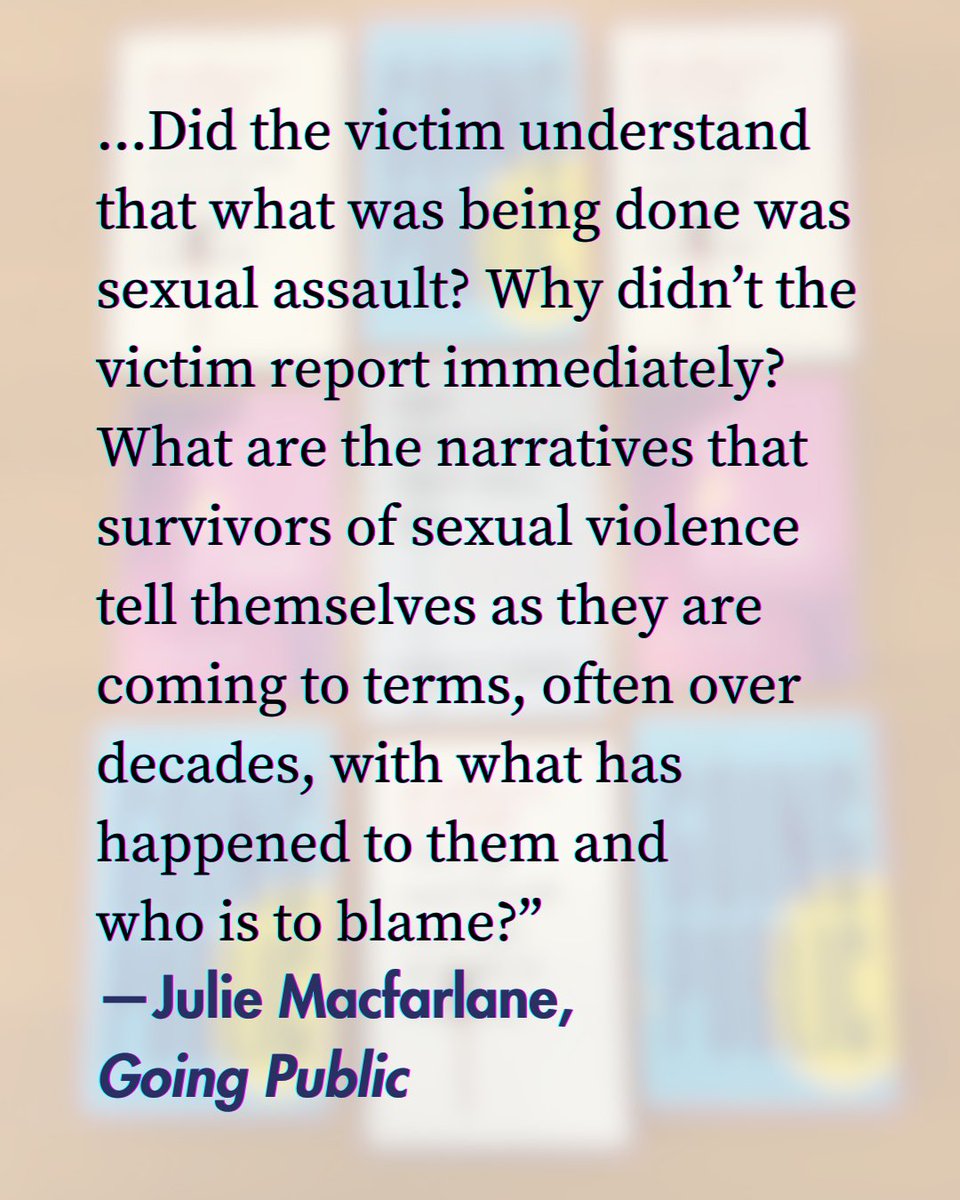 Between the Lines (@readbtlbooks) on Twitter photo “As continuing revelations about sexual violence by well-known and powerful men unfold in the media, the same questions are being asked either implicitly or explicitly in each story that is told.” —<a href="/ProfJulieMac/">Julie Macfarlane</a>, Going Public btlbooks.com/book/going-pub… “As continuing revelations about sexual violence by well-known and powerful men unfold in the media, the same questions are being asked either implicitly or explicitly in each story that is told.” —<a href="/ProfJulieMac/">Julie Macfarlane</a>, Going Public btlbooks.com/book/going-pub…