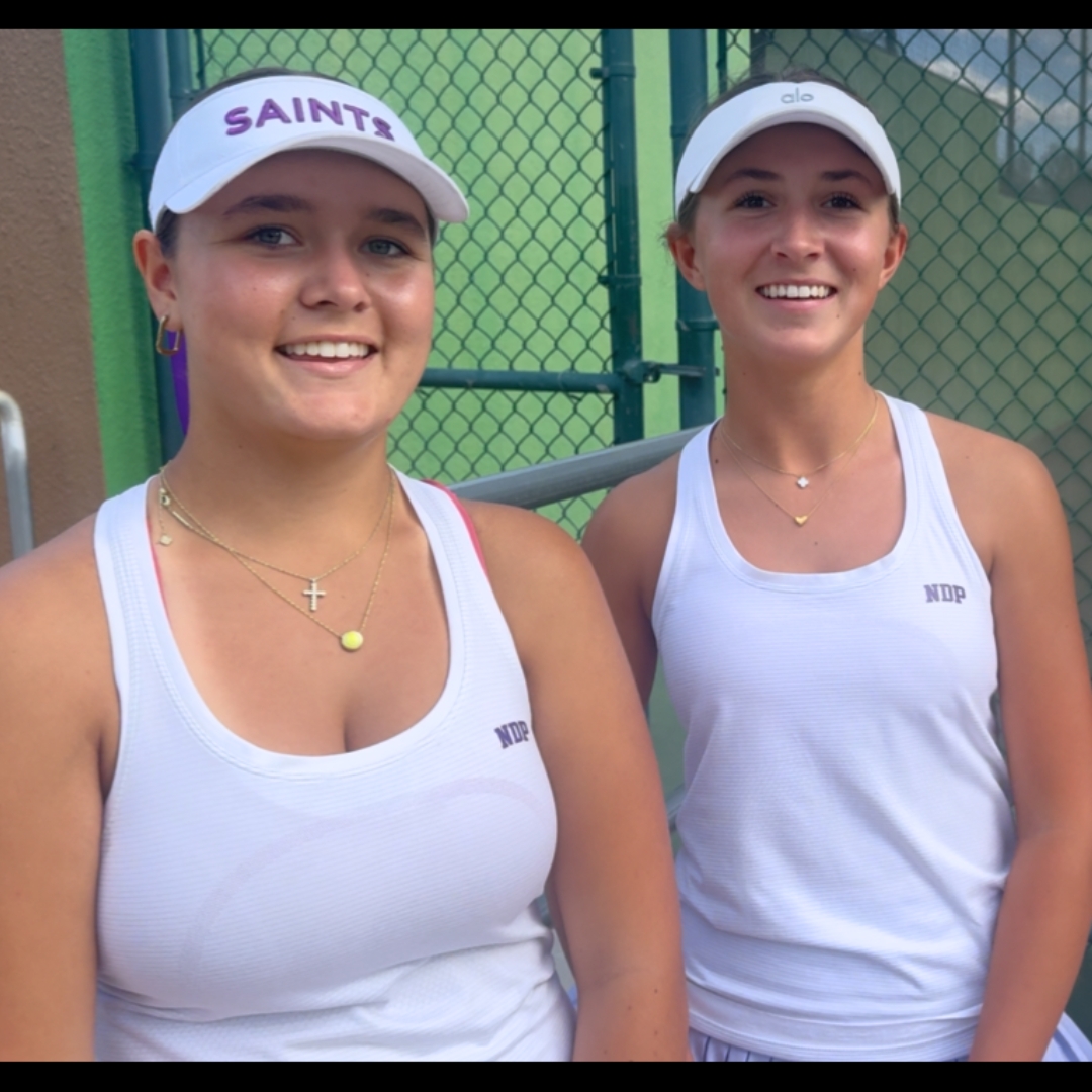 Congratulations to NDP Varsity Girls' Tennis' Margaux Gruhn &amp; Leila Petelin (L-R), who were named the Division II Players of the Year (Doubles) after winning the AIA Division II Doubles State Championship on May 5. #GoSaints #ReverenceRespectResponsibility #ndpcatholic