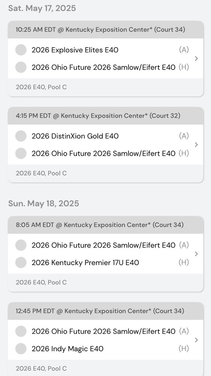 Coach Jack Eifert (@coach_eifert) on Twitter photo Got 3 <a href="/OhioFuture/">Ohio Future</a> 26’s on this list with Kiki Ingram, Kylie Mast and Lauren Baughman… all well deserved.
Go check out their squad this weekend and you’ll see more “prospects on the rise” Got 3 <a href="/OhioFuture/">Ohio Future</a> 26’s on this list with Kiki Ingram, Kylie Mast and Lauren Baughman… all well deserved.
Go check out their squad this weekend and you’ll see more “prospects on the rise”