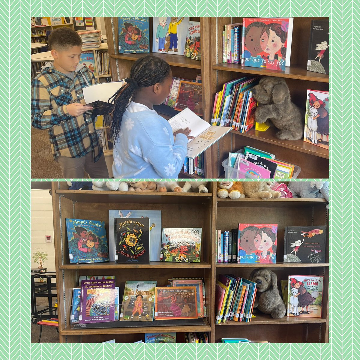 FSE Mustangs (@flat_shoalselem) on Twitter photo Thanks <a href="/SnappingShoals/">Snapping Shoals EMC</a> for providing grant funding for a new bilingual section in our library! Our students from all language backgrounds are enjoying the great new options for reading and learning. Thanks <a href="/SnappingShoals/">Snapping Shoals EMC</a> for providing grant funding for a new bilingual section in our library! Our students from all language backgrounds are enjoying the great new options for reading and learning.