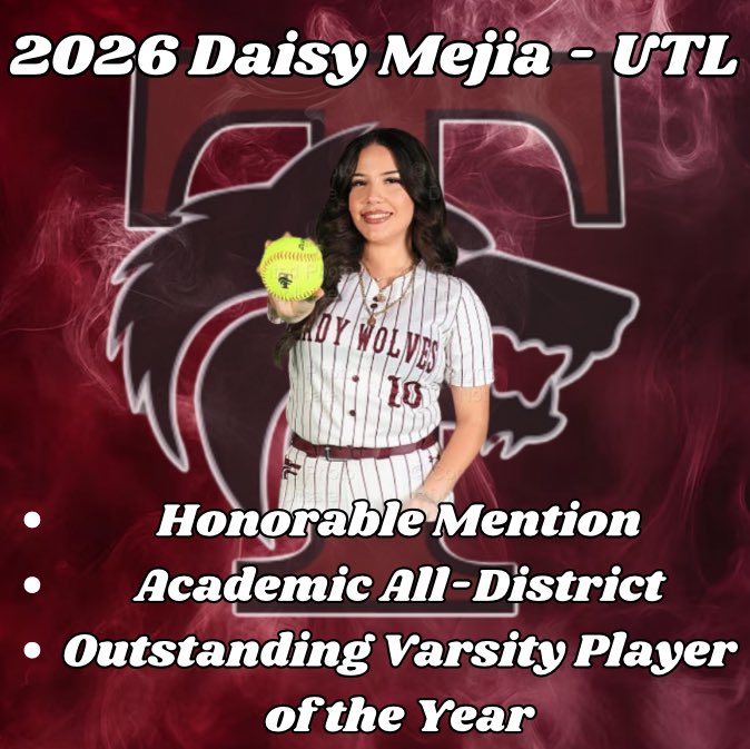 Daisy Mejia (@daisy_mejia2026) on Twitter photo Year 3 of Timberview 🥎in the books. Awards received: *Outstanding Varsity Player of the Year, Academic All-District, and Honorable Mention #daisym8 #uncommitted <a href="/DirectRecruits/">Direct Recruits</a> <a href="/CoastRecruits/">Coast 2 Coast Recruits</a>
<a href="/GoMVBSoftball/">Athlete Recruiting Promotion - Softball</a> <a href="/LegacyLegendsS1/">Legacy & Legends Softball</a>
<a href="/SoftballDown/">Down South Softball</a> <a href="/SBRRetweets/">Softball Recruiting Reposts</a>
<a href="/Tview_softball/">Timberview Softball</a> Year 3 of Timberview 🥎in the books. Awards received: *Outstanding Varsity Player of the Year, Academic All-District, and Honorable Mention #daisym8 #uncommitted <a href="/DirectRecruits/">Direct Recruits</a> <a href="/CoastRecruits/">Coast 2 Coast Recruits</a>
<a href="/GoMVBSoftball/">Athlete Recruiting Promotion - Softball</a> <a href="/LegacyLegendsS1/">Legacy & Legends Softball</a>
<a href="/SoftballDown/">Down South Softball</a> <a href="/SBRRetweets/">Softball Recruiting Reposts</a>
<a href="/Tview_softball/">Timberview Softball</a>