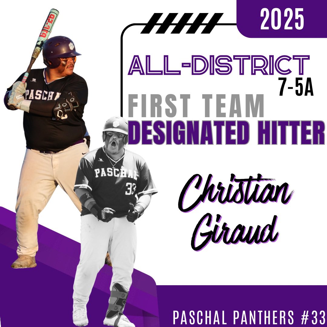 PaschalBaseball (@paschalbaseball) on Twitter photo Congrats to our District 7-5a All-District FIRST TEAM members!!
🥇SR. Edgar Lopez (2B)
🥇SR. Charles Witherington (OF)
🥇SR. Christian Giraud (DH)
<a href="/cuki_2007PHS/">Christian Giraud</a> <a href="/CharlieW__3/">Charlie Witherington</a> Congrats to our District 7-5a All-District FIRST TEAM members!!
🥇SR. Edgar Lopez (2B)
🥇SR. Charles Witherington (OF)
🥇SR. Christian Giraud (DH)
<a href="/cuki_2007PHS/">Christian Giraud</a> <a href="/CharlieW__3/">Charlie Witherington</a>