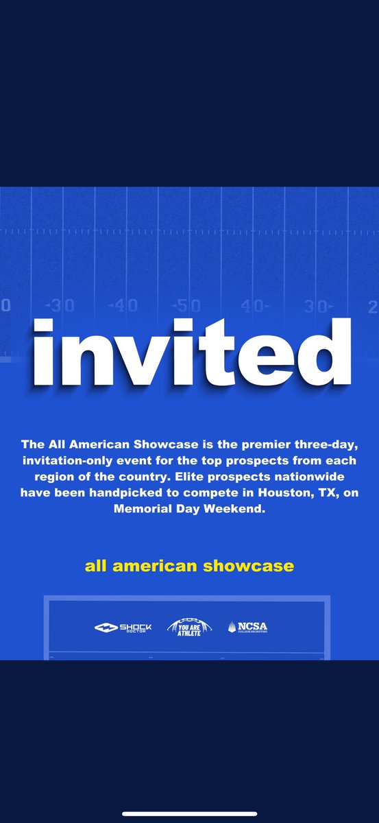 Thank you <a href="/youareathlete/">You Are Athlete</a> for the invite I’m honored to be hand selected to come and compete😈<a href="/JeritRoser/">Jerit Roser</a> <a href="/PrepRedzoneLA/">Prep Redzone Louisiana</a> <a href="/catapultsports/">Catapult</a> <a href="/UncommitedFBall/">The Uncommitted Football</a> <a href="/TheUCReport/">Billy Tucker</a> <a href="/TomLuginbill/">Tom Luginbill 🇺🇸 🏈</a> <a href="/CraigHaubert/">Craig Haubert</a> @rivals <a href="/DemetricDWarren/">Demetric D. Warren</a> <a href="/LAvsAllYall/">Louisiana vs. All Y’all</a>