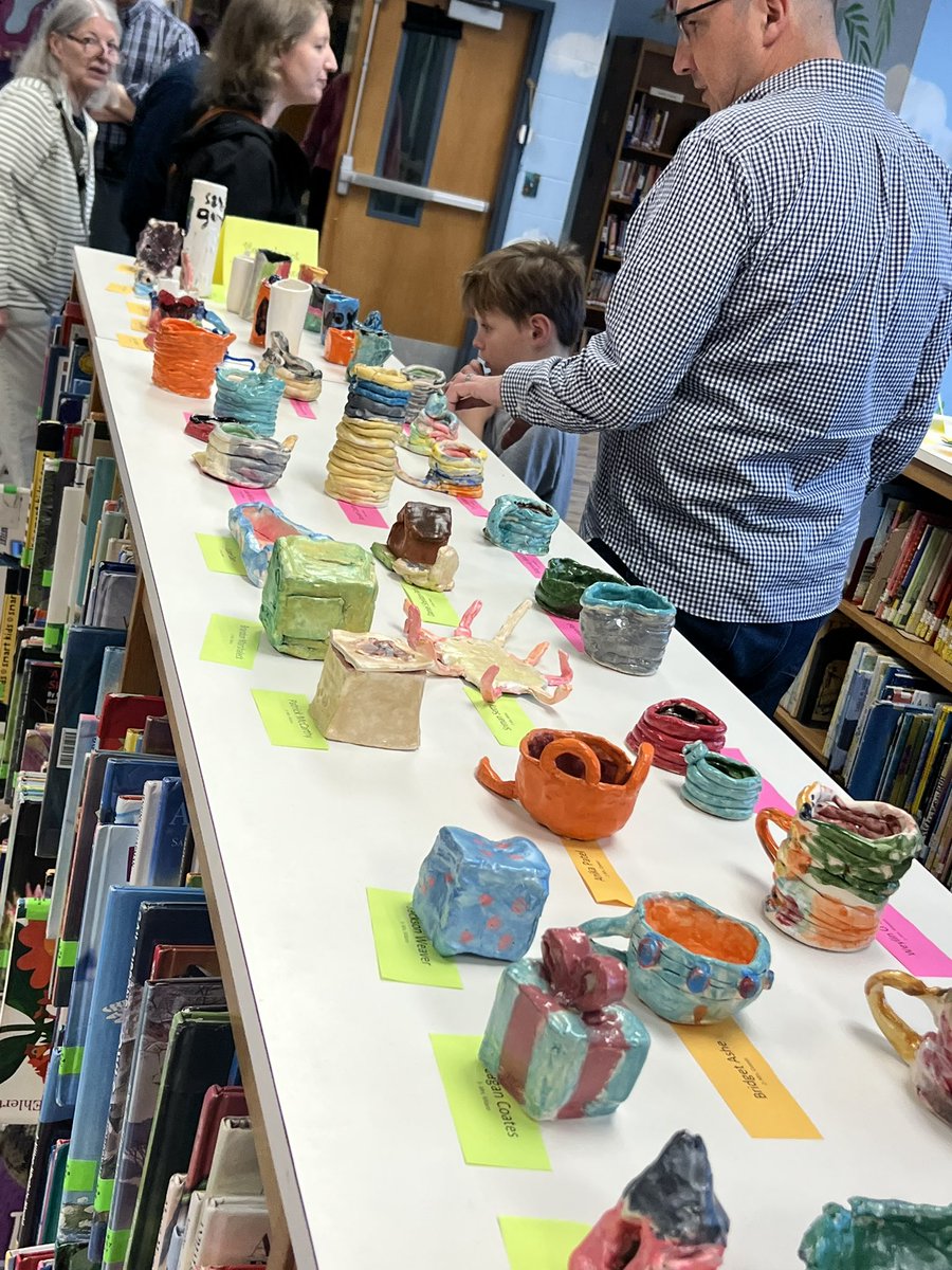 Visit our annual ART SHOW Tonight from 6-8pm and tomorrow from 4-5:30 pm! The art work on display is absolutely amazing!  
A huge thank you to Mrs. Dimino for all of her time putting this together &amp; for inspiring our students to create beautiful art every day! 
#AllFinsIn 🎨❤️🦈