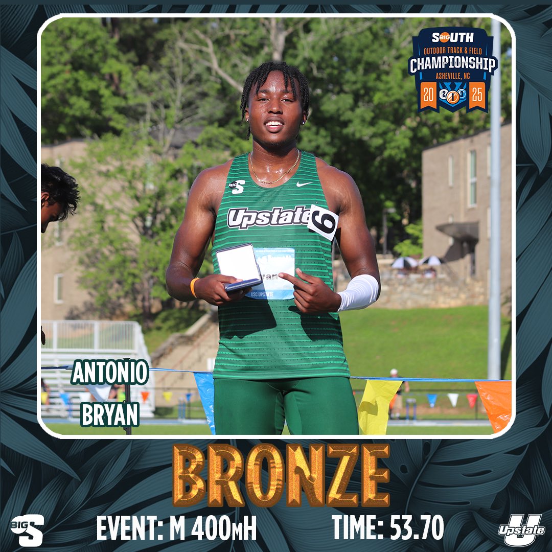🥉Antonio Bryan is a bronze medalist in the men’s 400mH with a time of 53.70!

#SpartanArmy ⚔️