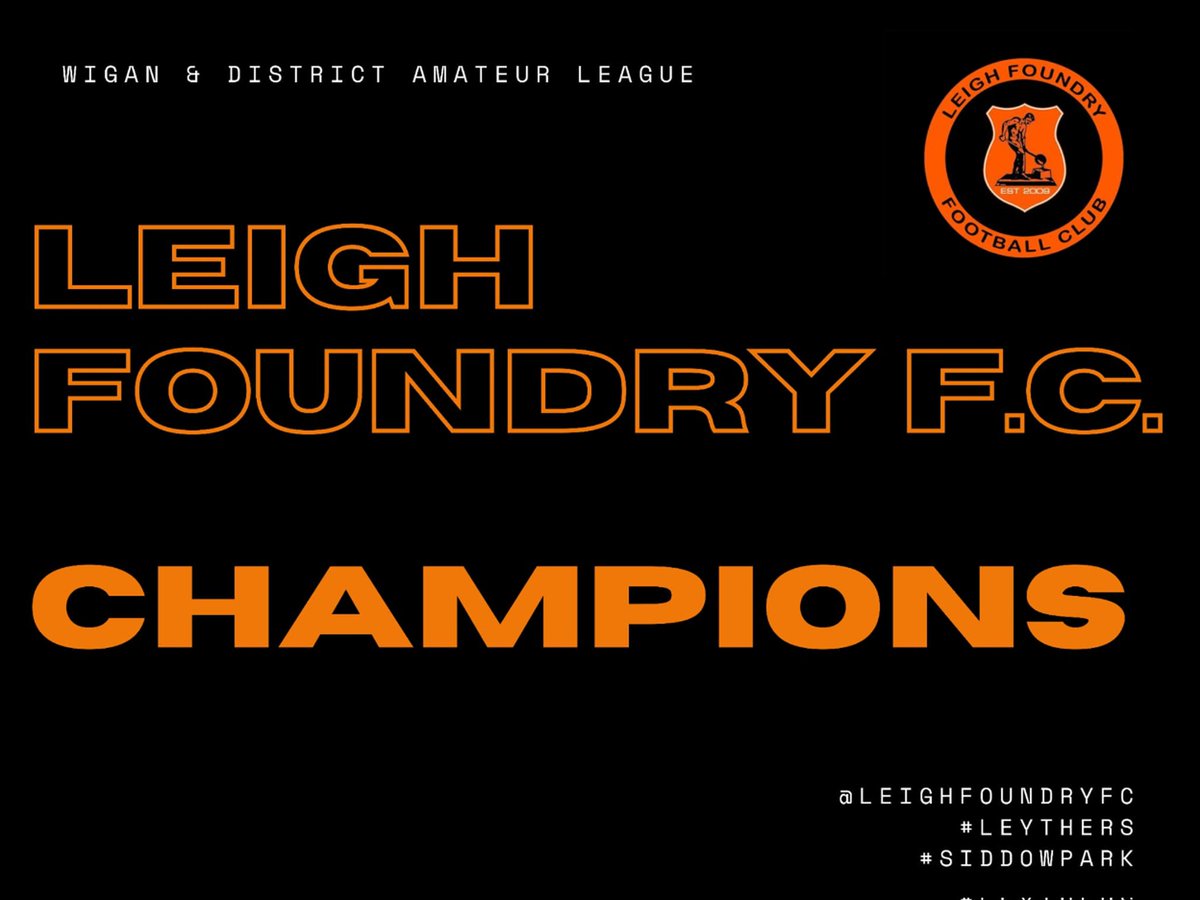 Leigh Foundry F.C. (@leighfoundryfc) on Twitter photo 🏆 <a href="/WiganAmyLeague/">The Dave Orrell Wigan & District Amateur League</a>
This weekends opponents struggled to get a win tonight and could only muster up a draw
1 point wasn't enough going into Saturdays game and therfore sees us take the title.
1 down and 2 pots still to play for 🤞
🔶️⬛️🔶️⬛️ 🏆 <a href="/WiganAmyLeague/">The Dave Orrell Wigan & District Amateur League</a>
This weekends opponents struggled to get a win tonight and could only muster up a draw
1 point wasn't enough going into Saturdays game and therfore sees us take the title.
1 down and 2 pots still to play for 🤞
🔶️⬛️🔶️⬛️