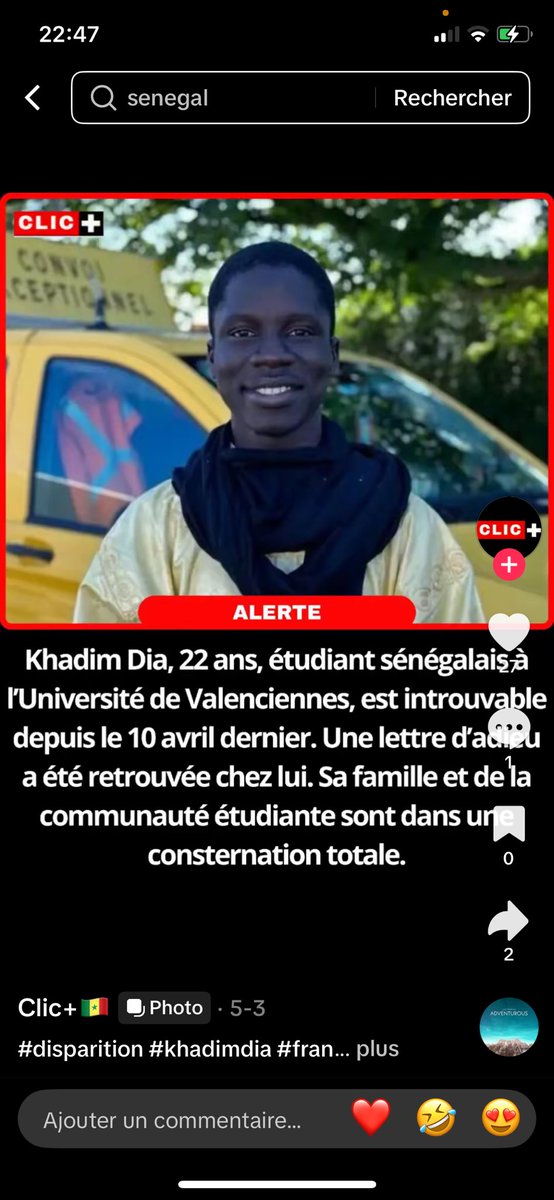 Pourquoi personne n’en parle sa famille le cherche toujours