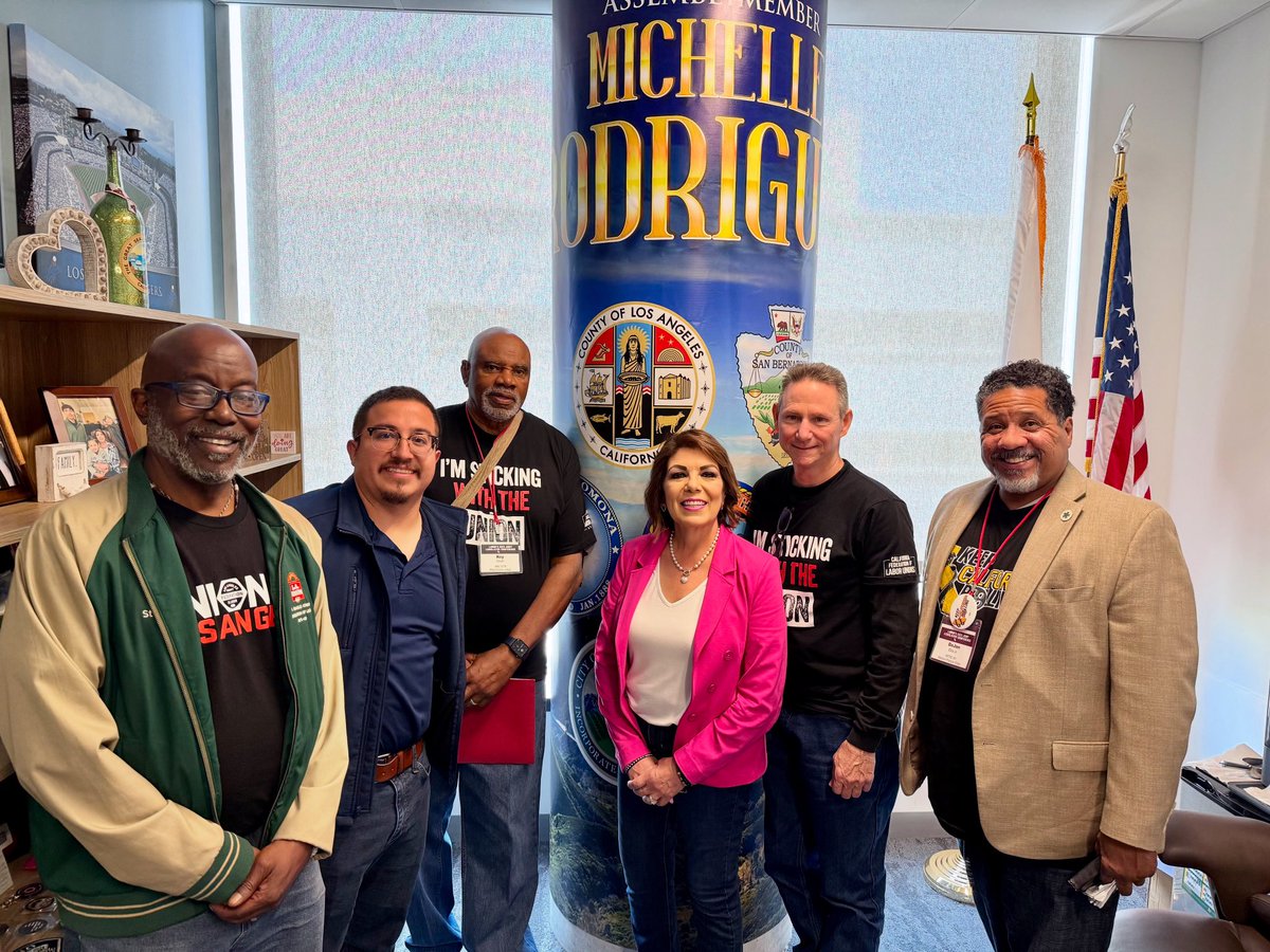 AsmMRodriguez's tweet image. Thank you to the LA Labor Federation for stopping by my Capitol office. I am grateful for your continued advocacy and commitment to uplifting working families. #AD53 #caleg
