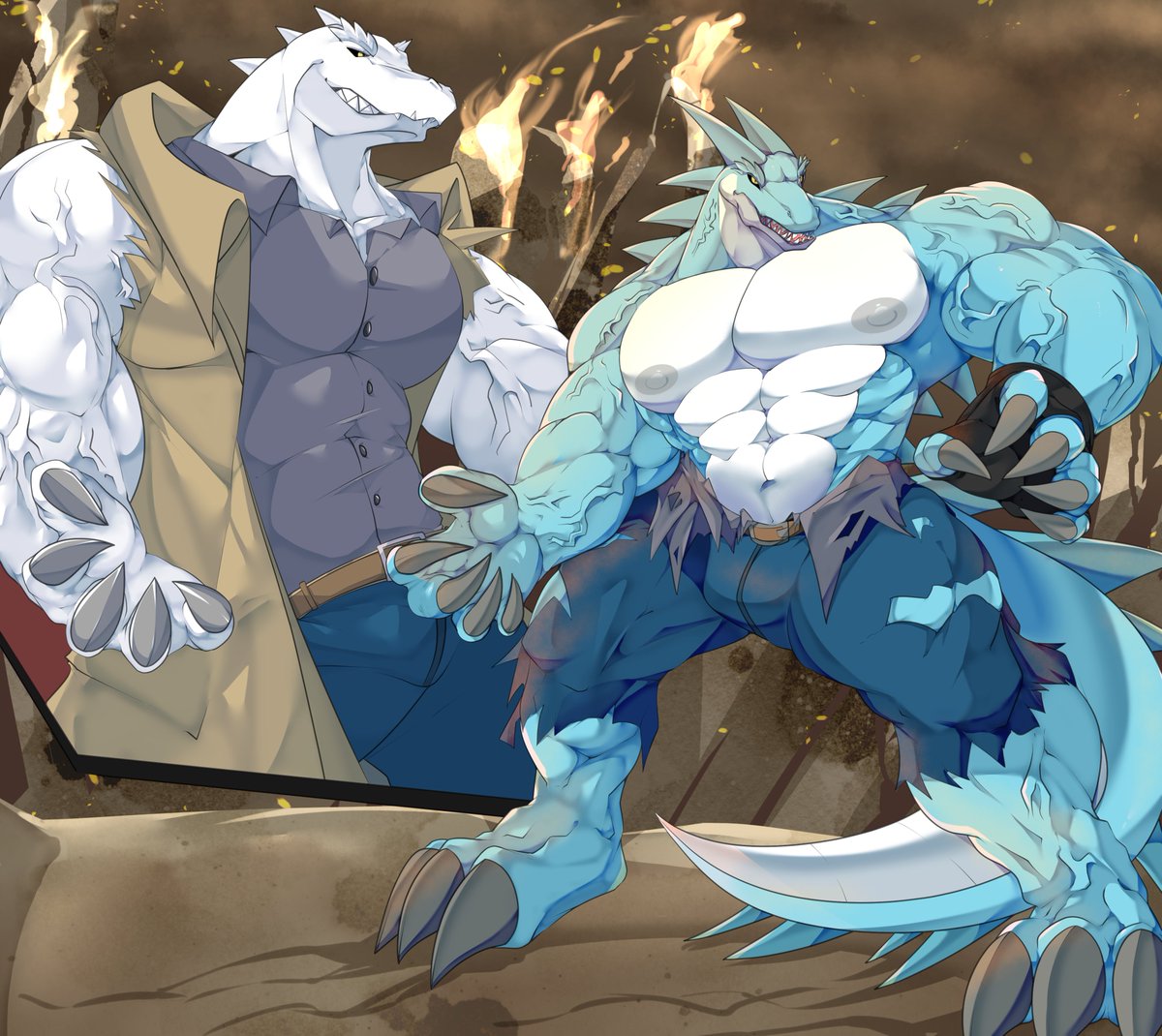 M_Z Silent (COMMISSION FULL!! THANK YOU!!) (@mzsilent2) on Twitter photo 8th Special March Commission is Done! ❤️ Character from <a href="/StarWelfy/">🇮🇹😏🤌🏻WROC🪄MAGIC💪🏻MUSCLE CROC🐲🍝🍕</a>
"Any "strong" challenger ?"
Hope you like it! the rest of file will be send soon after some rest 💦 8th Special March Commission is Done! ❤️ Character from <a href="/StarWelfy/">🇮🇹😏🤌🏻WROC🪄MAGIC💪🏻MUSCLE CROC🐲🍝🍕</a>
"Any "strong" challenger ?"
Hope you like it! the rest of file will be send soon after some rest 💦