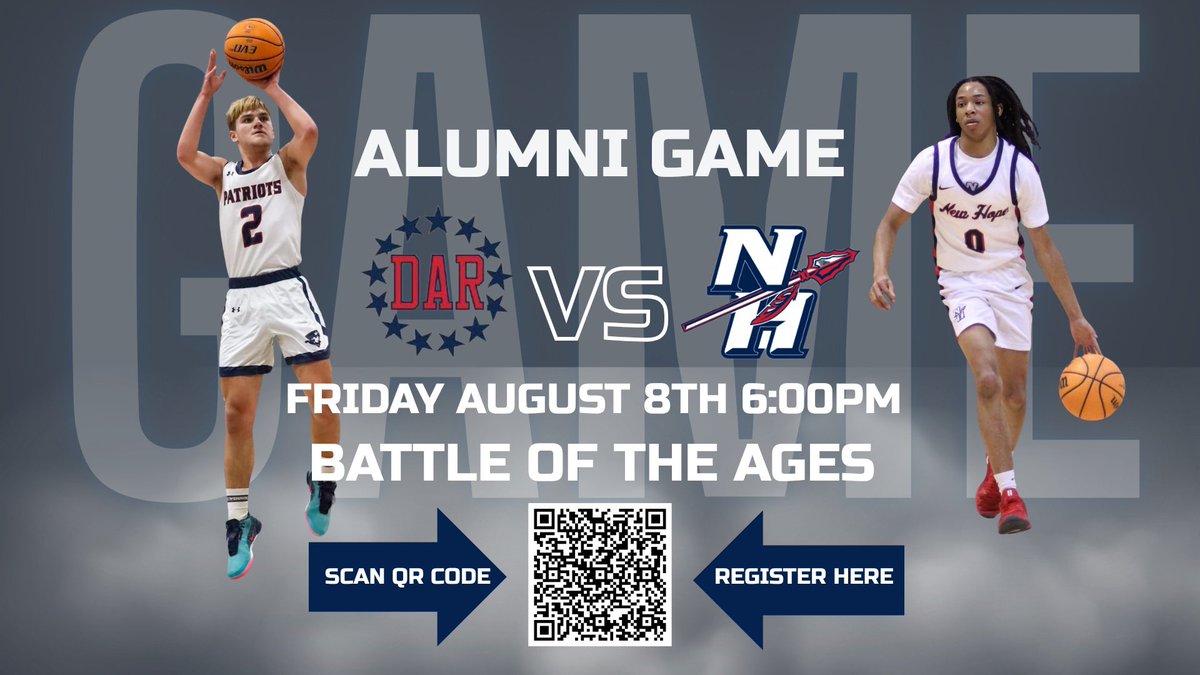 DAR Men’s Basketball (@dar_basketball) on Twitter photo We are excited to announce that we will be hosting an Alumni Basketball Game between Alumni from New Hope & Alumni from Dar. If you have any questions or want to sign up, email Coach Nelson at New Hope mnelson@madison.k12.al.us or Coach Jonus at Dar jonus.ray@marshallk12.org. We are excited to announce that we will be hosting an Alumni Basketball Game between Alumni from New Hope & Alumni from Dar. If you have any questions or want to sign up, email Coach Nelson at New Hope mnelson@madison.k12.al.us or Coach Jonus at Dar jonus.ray@marshallk12.org.