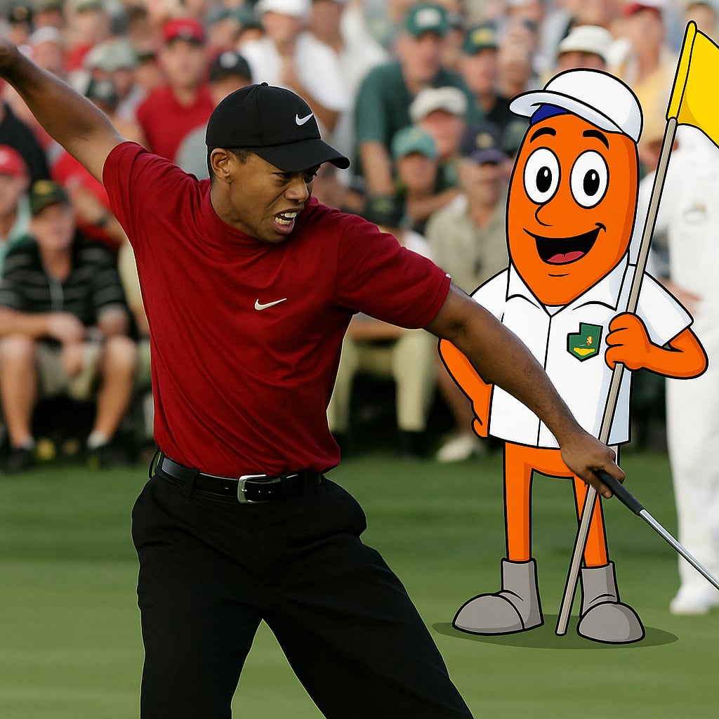 On this day at 1997, Artie the Rocket helped a young Tiger Woods secure his first Masters Championship #ROSAPE ⛳🚀