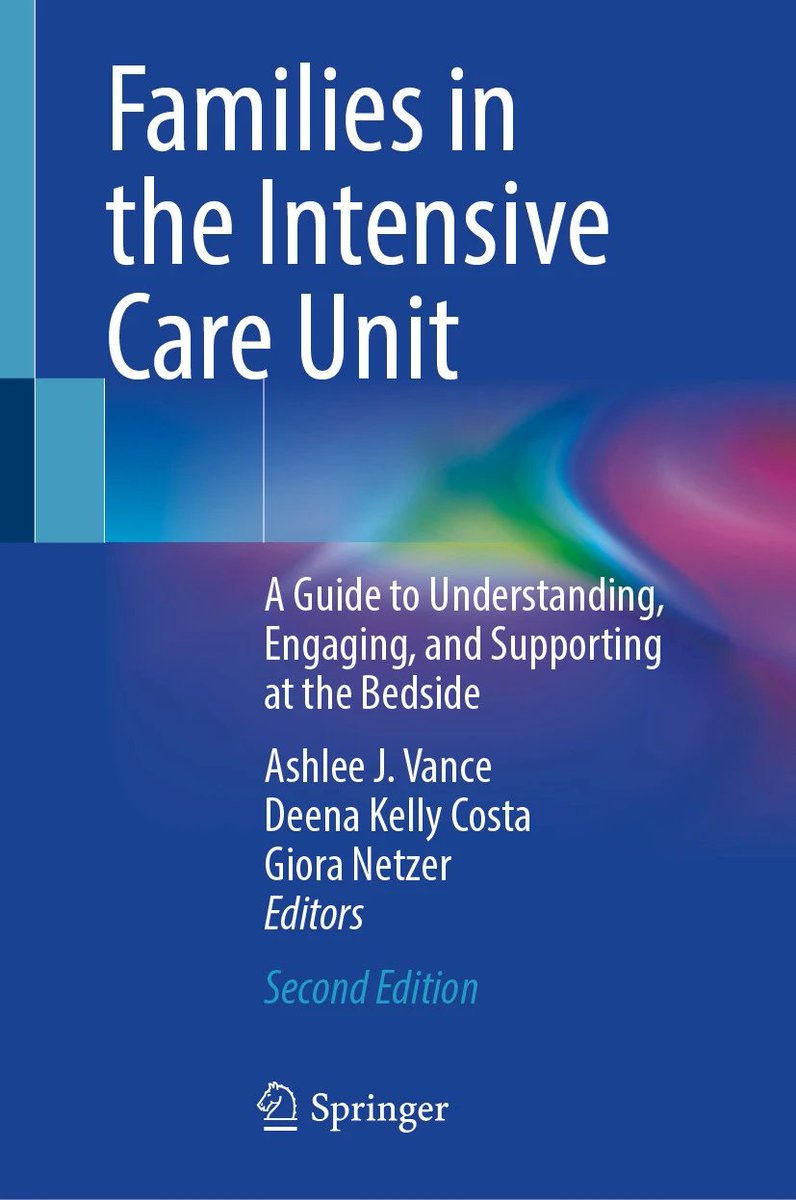 Griffith University Nursing & Midwifery (@griffithnursing) on Twitter photo 📘 New publication by Prof <a href="/AndreaM_au/">Andrea Marshall</a>
Despite growing interest in #ICU rehab, families remain an underused resource. This book explores how engaging families in bedside rehab can benefit patients & the system.
Read more on theory, evidence & strategies:
link.springer.com/chapter/10.100… 📘 New publication by Prof <a href="/AndreaM_au/">Andrea Marshall</a>
Despite growing interest in #ICU rehab, families remain an underused resource. This book explores how engaging families in bedside rehab can benefit patients & the system.
Read more on theory, evidence & strategies:
link.springer.com/chapter/10.100…