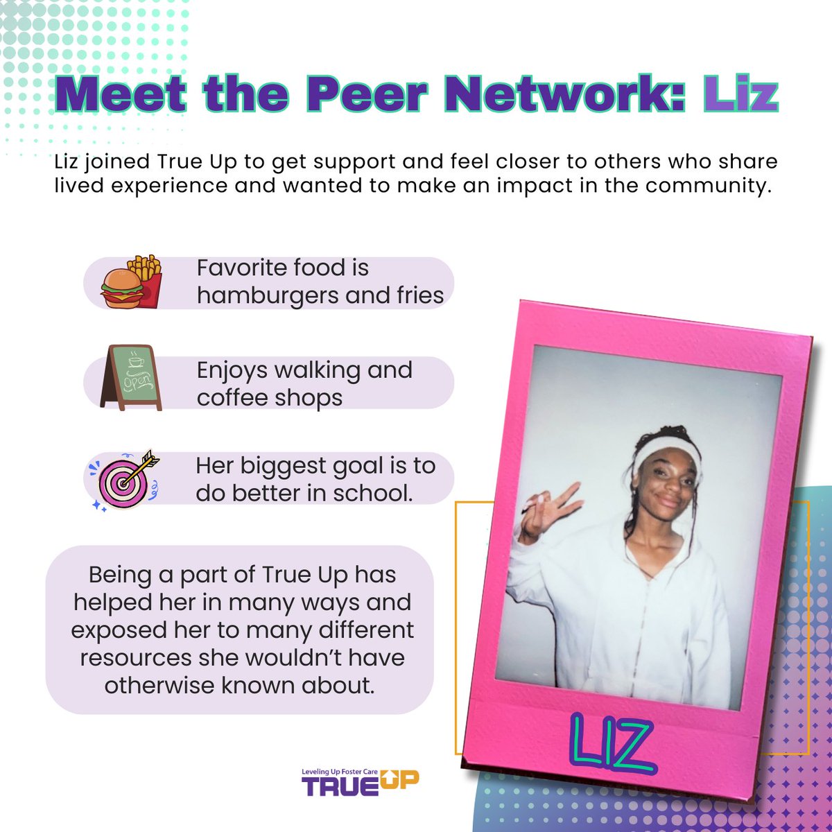 Meet Liz, a member of True Up's Peer Network. Liz joined True Up to get support and feel closer to others who share lived experience and wanted to make an impact in the community. 

Learn more about the Peer Network here: bit.ly/3VtvLE9