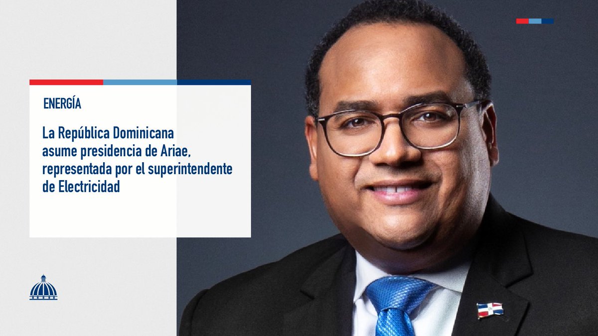 La República Dominicana presidirá la Asociación Iberoamericana de Entidades Reguladoras de la Energía, mediante el superintendente @AndresAstacio79, electo en la XV Junta Anual, con la participación de más de 20 países.

📲 Más detalles, aquí: presidencia.gob.do/noticias/la-re…