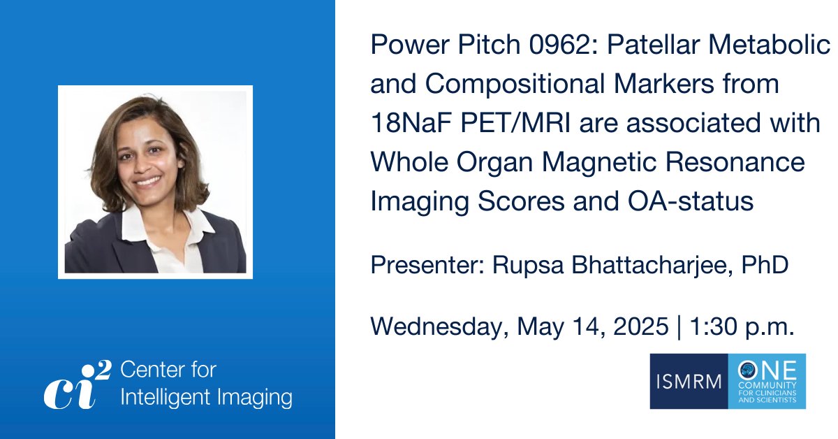UCSF Center for Intelligent Imaging (@ucsf_ci2) on Twitter photo .<a href="/UCSF_Ci2/">UCSF Center for Intelligent Imaging</a>'s Dr. Rupsa Bhattacharjee (<a href="/Rupsa_B/">Rupsa Bhattacharjee, PhD</a>) will round out <a href="/UCSFimaging/">UCSF Imaging</a>'s presentations this week at <a href="/ISMRM/">ISMRM</a>. Join her power pitch this afternoon! #ISMRM25 .<a href="/UCSF_Ci2/">UCSF Center for Intelligent Imaging</a>'s Dr. Rupsa Bhattacharjee (<a href="/Rupsa_B/">Rupsa Bhattacharjee, PhD</a>) will round out <a href="/UCSFimaging/">UCSF Imaging</a>'s presentations this week at <a href="/ISMRM/">ISMRM</a>. Join her power pitch this afternoon! #ISMRM25