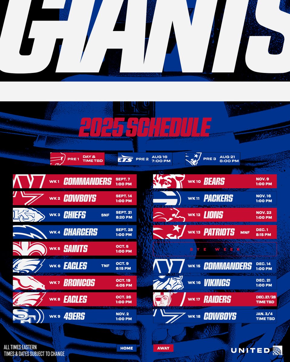 OUR 2025 SCHEDULE!!