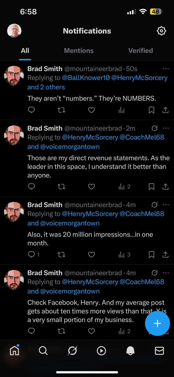 Henry McSorcery (@henrymcsorcery) on Twitter photo I think I may have struck a nerve for <a href="/voicemorgantown/">The Voice of Morgantown</a> after comedically claiming he makes $100K per year as a means to harass me in private messages.
I’m sure the guy clearing $100K drinking rum out of his coconut in Florida would be this concerned about someone calling him out I think I may have struck a nerve for <a href="/voicemorgantown/">The Voice of Morgantown</a> after comedically claiming he makes $100K per year as a means to harass me in private messages.
I’m sure the guy clearing $100K drinking rum out of his coconut in Florida would be this concerned about someone calling him out