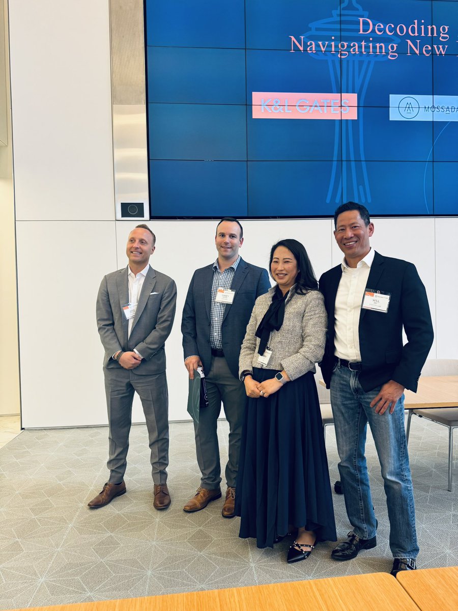 ArryinSeattle's tweet image. We had a wonderful thoughtful panel discussion last night with the OG Operators Guild "Navigating New Regulations" last night. Shoutout to our moderator, William Zee and my esteemed co-panelists, K&L Gates Parter John T. Bender and Moss Adams Tax Partner, Casey Moore, CPA.…