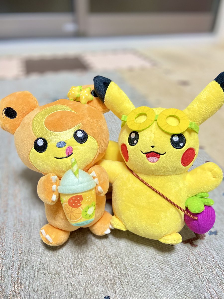 正解はポケモンセンター台北限定の #ピカチュウ と #ヒメグマ でした