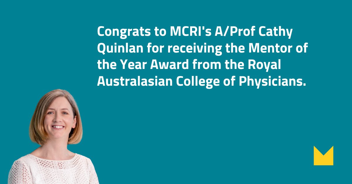 Murdoch Children's Research Institute (MCRI) (@mcri_for_kids) on Twitter photo Congrats to #MCRI's A/Prof Cathy Quinlan who has received the Mentor of the Year Award from <a href="/TheRACP/">The Royal Australasian College of Physicians</a> for providing a high level of guidance to students, trainees and PhD candidates while showing empathy, patience and enthusiasm. | #StemCells #KidneyDisease <a href="/KidneyCathy/">Cathy Quinlan #KidneyWk</a> Congrats to #MCRI's A/Prof Cathy Quinlan who has received the Mentor of the Year Award from <a href="/TheRACP/">The Royal Australasian College of Physicians</a> for providing a high level of guidance to students, trainees and PhD candidates while showing empathy, patience and enthusiasm. | #StemCells #KidneyDisease <a href="/KidneyCathy/">Cathy Quinlan #KidneyWk</a>