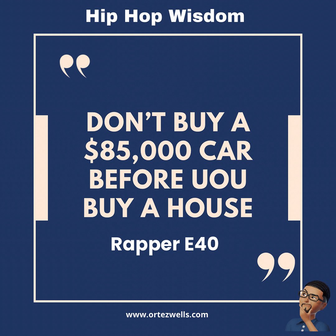 WellsOrtez's tweet photo. @E40 said it best:
“Don’t buy a $85K car before you buy a house.”

A car loses value fast.
Cash value life insurance grows, earns interest &amp; can be borrowed from tax-free.

Don’t just look rich — build wealth.
#SmartMoneyMoves #WealthBuilding #LifeInsurance https://t.co/IV9CTcsh3A