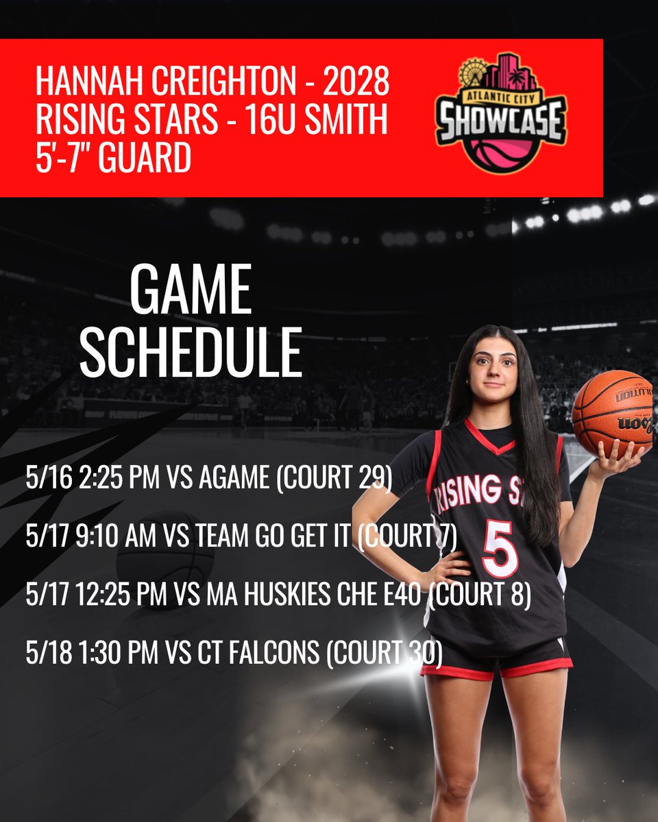 Hannah Creighton (@hcreighton23) on Twitter photo Back on the road this weekend in Atlantic City, NJ. Looking forward to the competition!
<a href="/CoachSchollNCSA/">Nicole Scholl</a> <a href="/NCSAwbb/">NCSA Women’s Basketball Recruiting</a> <a href="/Coach_Milazzo/">Coach Milazzo</a> <a href="/Devine543/">Devine Smith</a> Back on the road this weekend in Atlantic City, NJ. Looking forward to the competition!
<a href="/CoachSchollNCSA/">Nicole Scholl</a> <a href="/NCSAwbb/">NCSA Women’s Basketball Recruiting</a> <a href="/Coach_Milazzo/">Coach Milazzo</a> <a href="/Devine543/">Devine Smith</a>