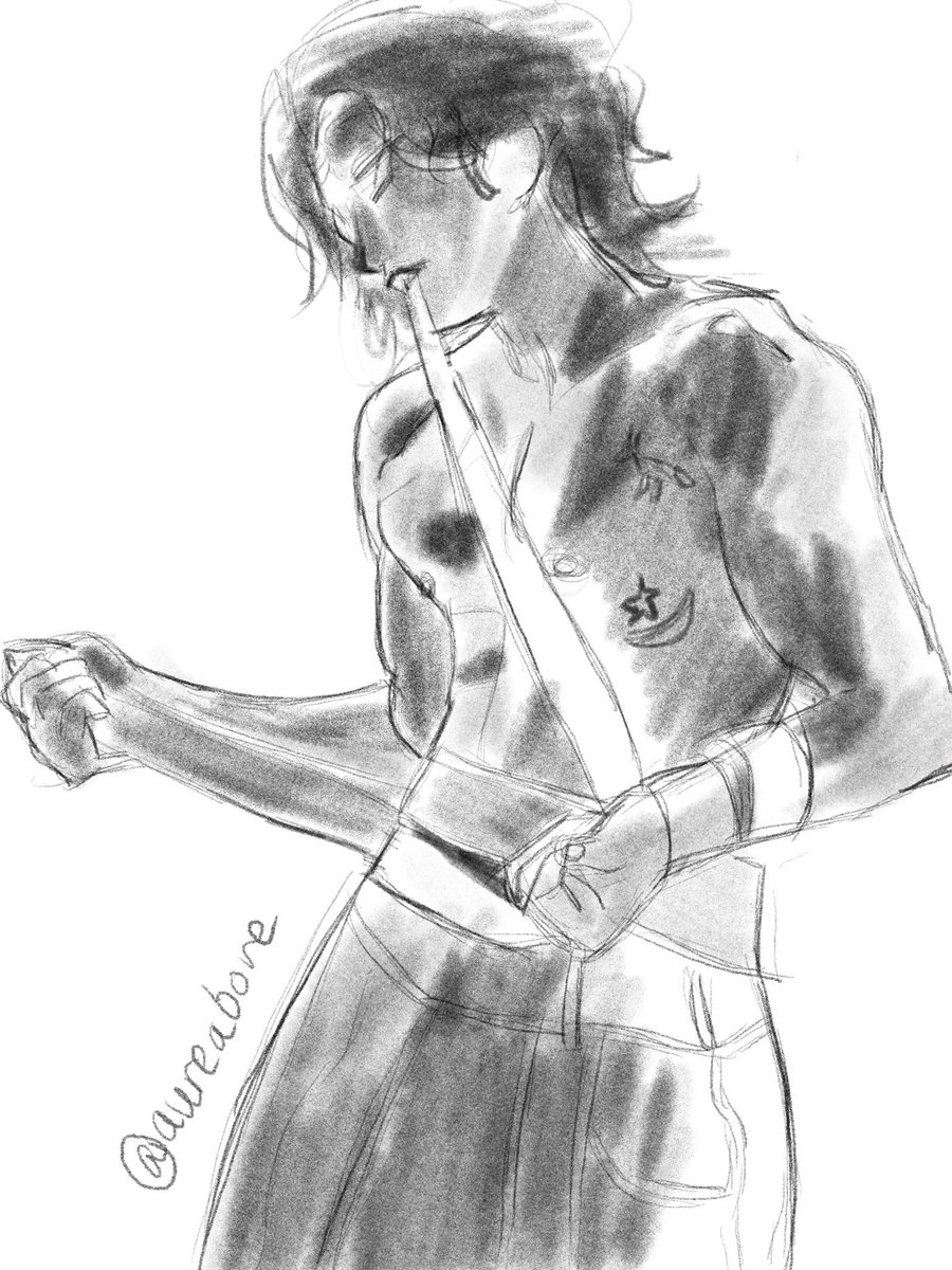 Sirius 
yes that’s supposed to be a deer, yes James drew it himself with a marker as a joke, yes Sirius got it permanently done 
#siriusblack