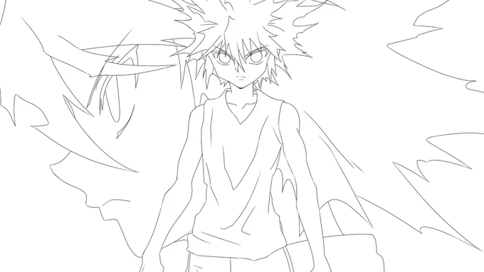 ハンター×ハンター キルア 神速ver. 模写制作時間:3時間半#ハンターハンター #HunterxHunter #キルア #キルアゾルディック #模写 #デジタルイラスト 
