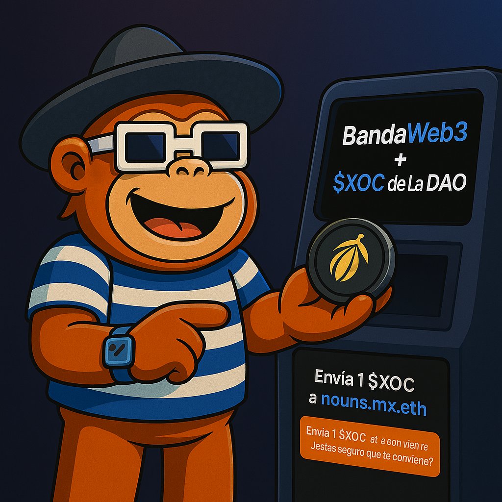 mexi (@meximalist) on Twitter photo ¡Llegó XOC Altruist!
Dona $XOC a comunidades como <a href="/nounsmx/">nounsmx.⌐◨-◨</a> con un solo clic en Base L2. Conecta tu wallet y apoya comunidades latinas chingonas con una experiencia de usuario muy sencilla.
MVP desarrollado para el hackathon de Base Batches LATAM. ¡Llegó XOC Altruist!
Dona $XOC a comunidades como <a href="/nounsmx/">nounsmx.⌐◨-◨</a> con un solo clic en Base L2. Conecta tu wallet y apoya comunidades latinas chingonas con una experiencia de usuario muy sencilla.
MVP desarrollado para el hackathon de Base Batches LATAM.