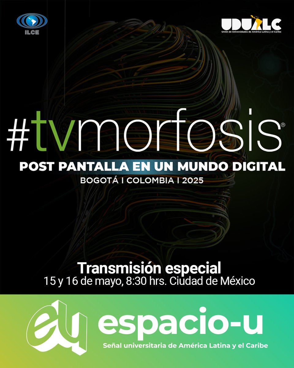 #Evento l No te pierdas <a href="/TVMORFOSIS/">TVMORFOSIS</a> Colombia “Post pantalla en un mundo digital”, un espacio crucial para repensar los medios en este tiempo de cambios y desafíos tecnológicos. 📺💻

En el marco de la Cátedra #UNESCO, este emblemático foro iberoamericano reunirá a especialistas