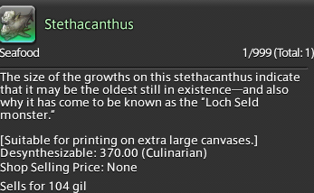 I cant fucking believe it. Months, and months, and months of this fucker eluding me. FINALLY. LANCETFISH AND SALAD REMAIN, THEN I AM <FINAL FISH>