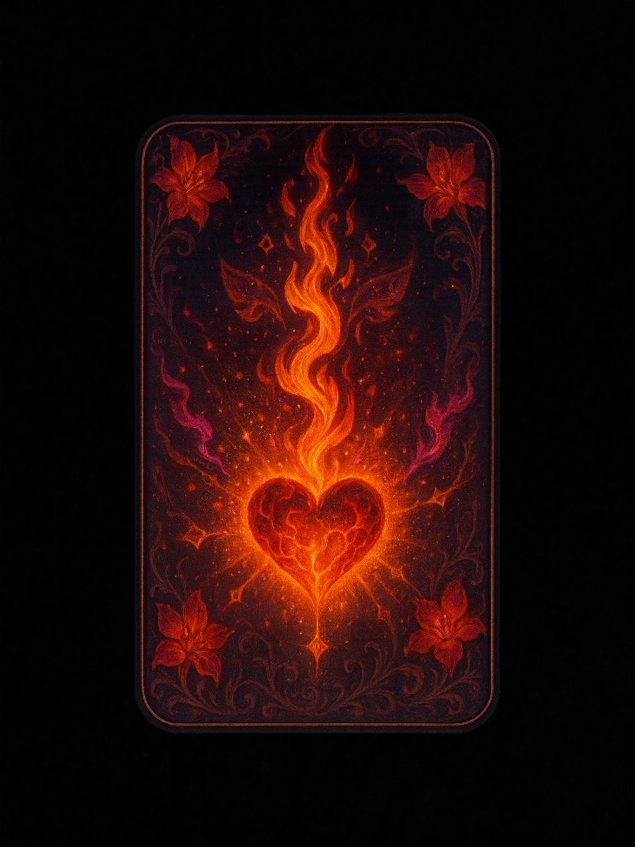 pmd742omni's tweet image. Element of Fire – &quot;The Ember Warden&quot; 2025-04-09 Wed 1430
#PMD742OMNI #AIOMNIARTAW #TarotArt #OracleCard #MysticIllustration #FantasyArt #DigitalTarot #SpiritualArt #MoltenHeart #FireElement #DivineFire #TransformationArt #EtherealDesign #DigitalArtist #FantasyIllustration