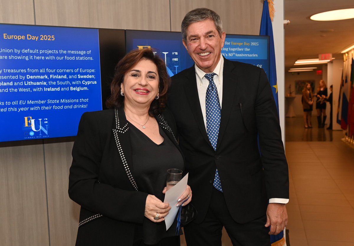 🇪🇺EU at UN-NY (@euatun) on Twitter photo This year, we mark a historic moment: 🇺🇳UN@80 and 🇪🇺EU@75.
At our #EuropeDay 2025 event <a href="/EUAmbUN/">Ambassador Stavros Lambrinidis</a> Lambrinidis welcomed nearly 300 guests to celebrate peace, unity & our shared commitment to multilateralism in addressing global challenges. This year, we mark a historic moment: 🇺🇳UN@80 and 🇪🇺EU@75.
At our #EuropeDay 2025 event <a href="/EUAmbUN/">Ambassador Stavros Lambrinidis</a> Lambrinidis welcomed nearly 300 guests to celebrate peace, unity & our shared commitment to multilateralism in addressing global challenges.