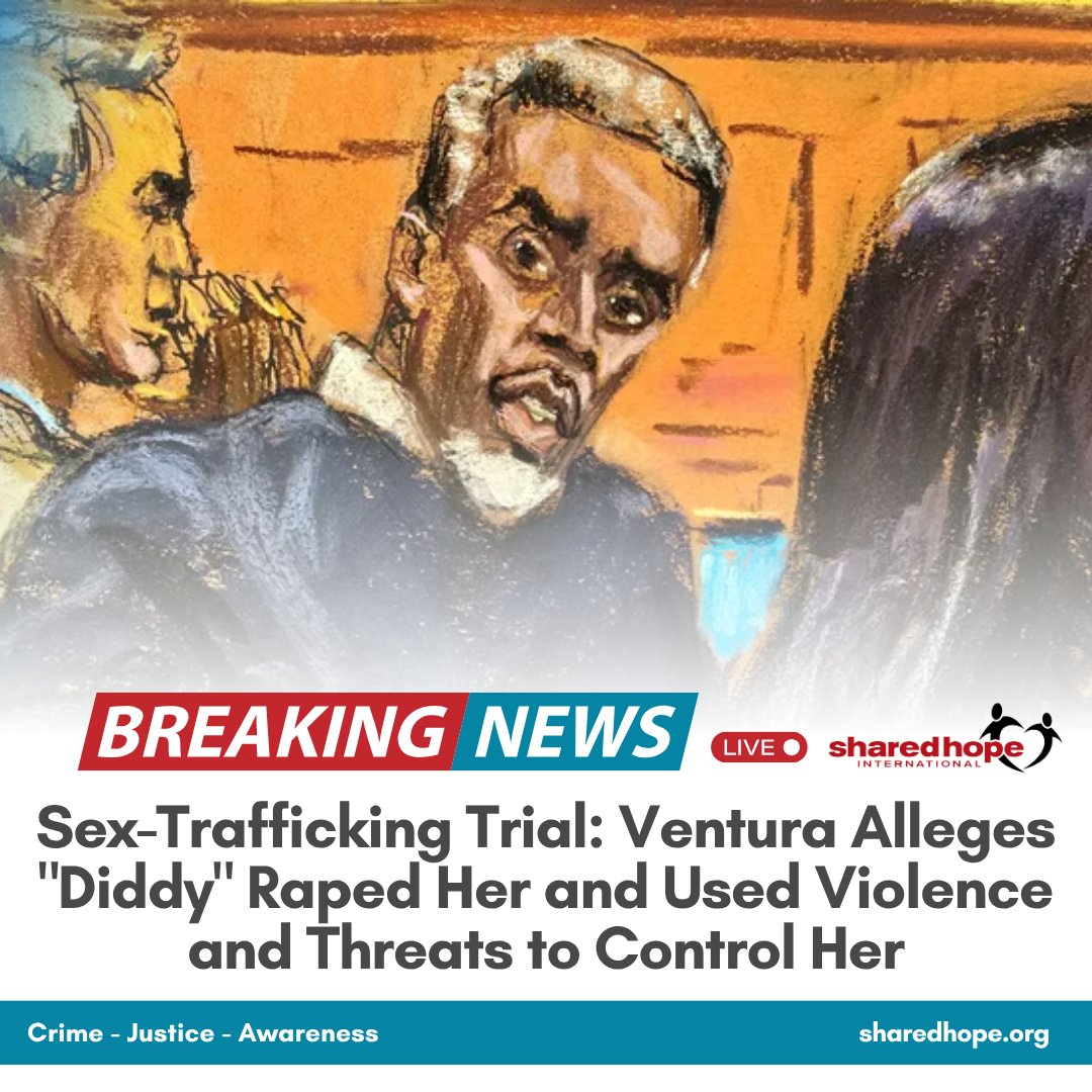 SharedHope's tweet photo. Today, Cassie Ventura returned to the witness stand. Her testimony is a chilling reminder of the tactics abusers and traffickers use: isolation, domination, and violence. Make sure you know the signs of trafficking: https://t.co/WXAwPaFSj6
#FightExploitation #ProtectOurFuture https://t.co/GXr0YmbF86