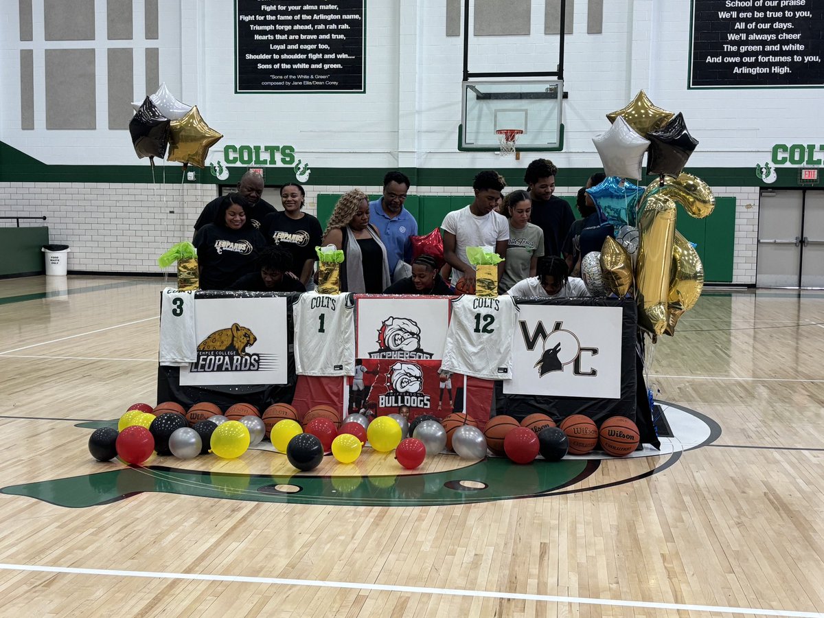 AHS Colt Basketball (@ahscoltbball) on Twitter photo These 3 guys have represented Arlington High well and will move on to play at the next level. Tayshaun Goston (Temple JC), Ron Strong (Weatherford JC), and Izayah Donaldson (McPherson Univ). AHS basketball thanks you. <a href="/Tabchoops/">๐๐ผ๐ฝ๐พ๐๐</a> <a href="/dfwvarsity/">dfw varsity</a> These 3 guys have represented Arlington High well and will move on to play at the next level. Tayshaun Goston (Temple JC), Ron Strong (Weatherford JC), and Izayah Donaldson (McPherson Univ). AHS basketball thanks you. <a href="/Tabchoops/">๐๐ผ๐ฝ๐พ๐๐</a> <a href="/dfwvarsity/">dfw varsity</a>