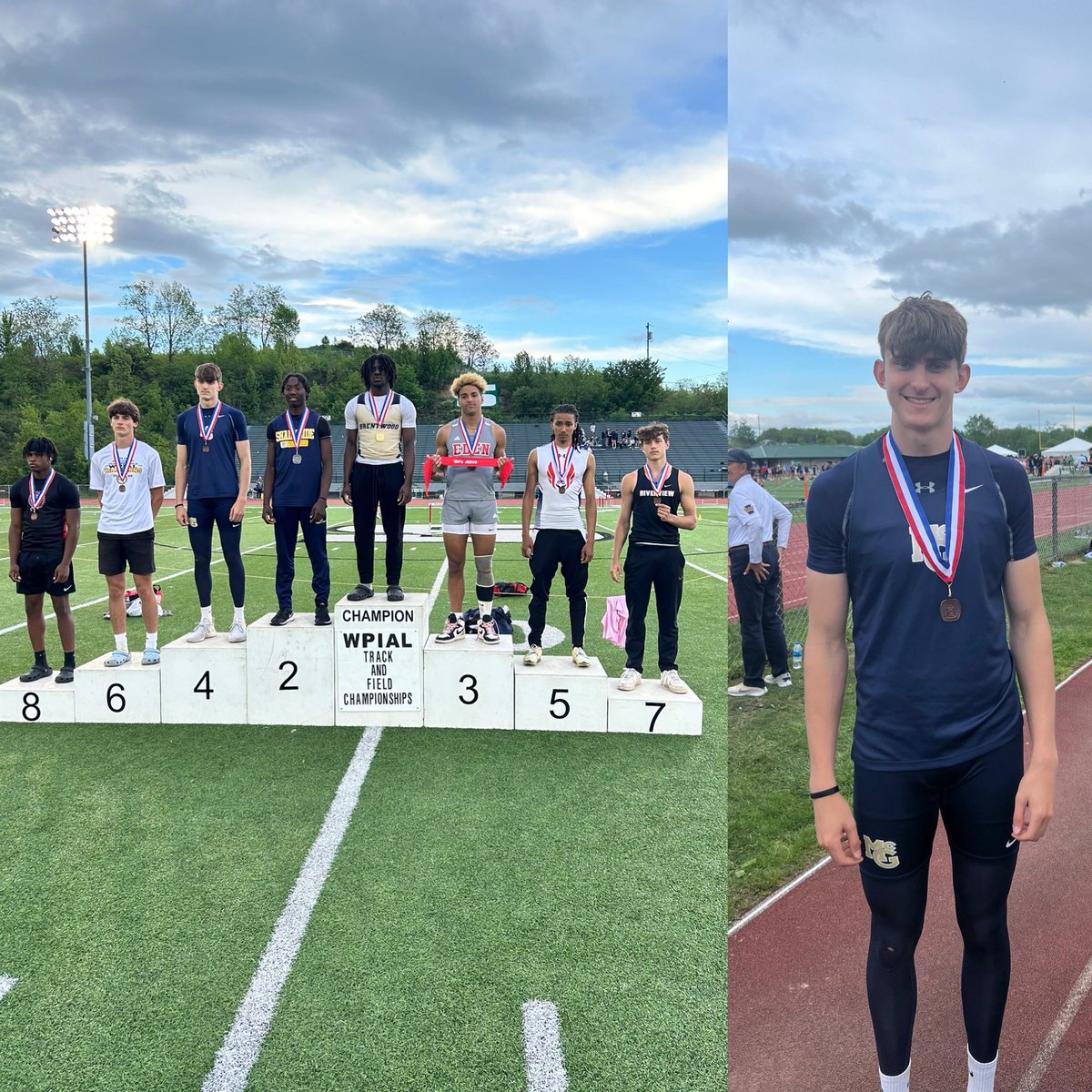 Aydan Cunningham is headed to STATES — in two events! He soared to 4th place in both the triple and high jump at WPIALs, capping off a dominant senior season that started on the basketball court, continued on the podium, and now leads to states! #WPIAL #StateBound #TrackAndField