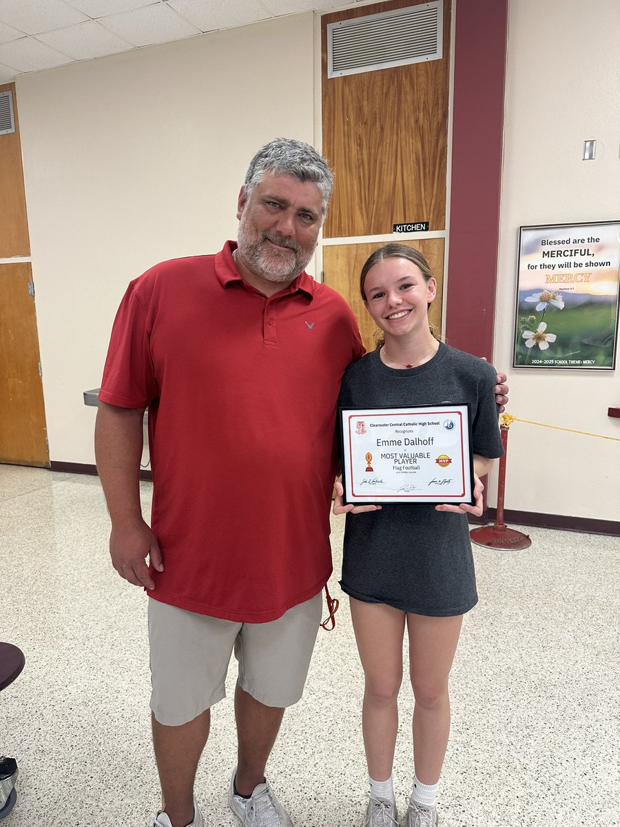Honored to be selected as the MVP for the inaugural Flag Football season at CCC!