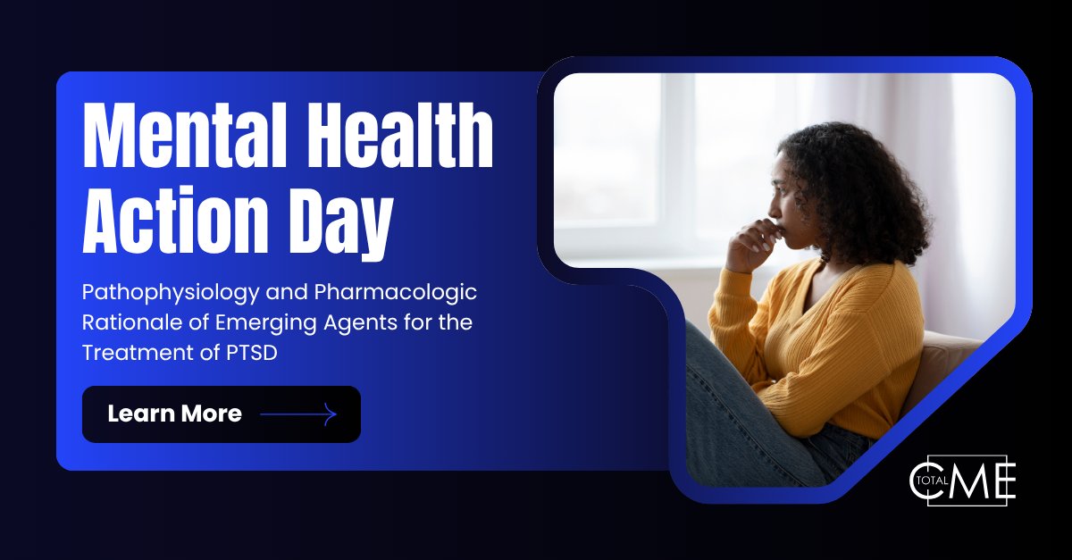 As #MentalHealthActionDay nears, this episode reviews evidence on FDA-approved and off-label pharmacologic strategies for #PTSD.

Learn how to evaluate evolving treatments and align prescribing with clinical guidelines:  ow.ly/cWNb50VRIBJ 

#NewHopeInPTSD #PTSDinWomen