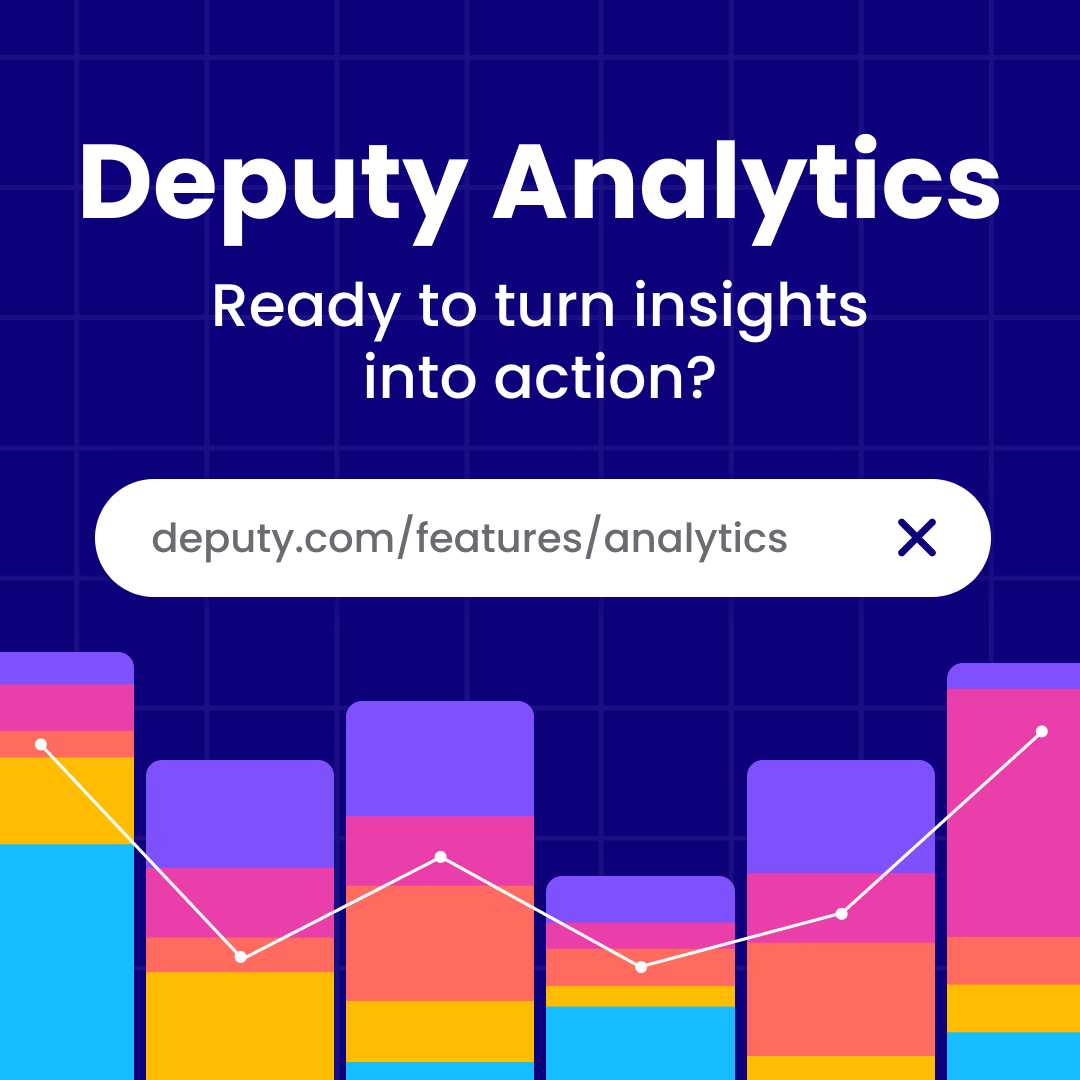 Still stitching together spreadsheets and chasing down reports?

There’s a better way to get the answers you need, without the manual work.

Meet Deputy Analytics — clear insights, quicker decisions, better outcomes.

Built for shift-based teams.

bit.ly/44DGOQI