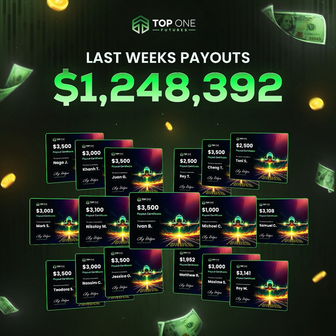 Over $1.2M paid out to our traders last week alone!