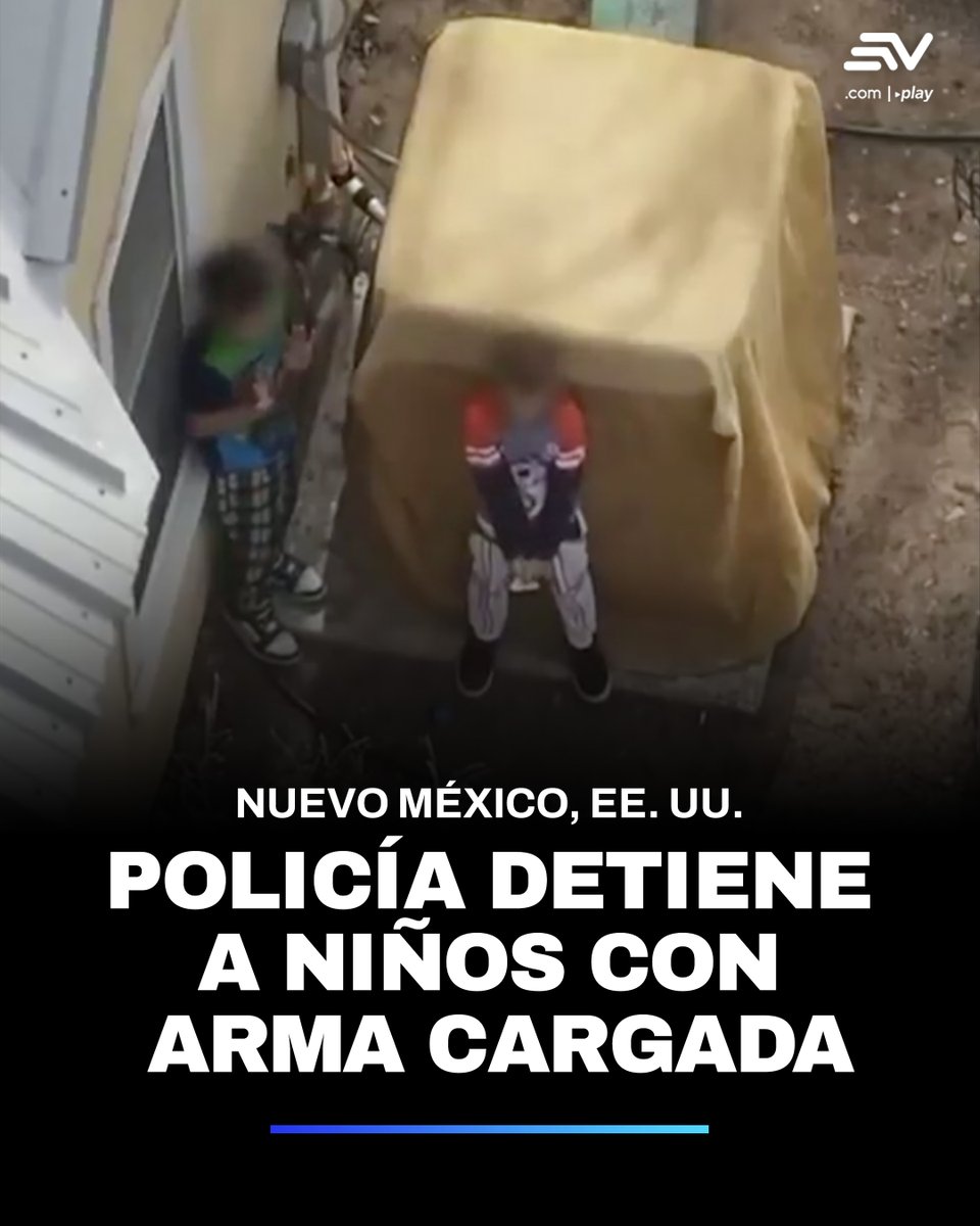 EcuavisaInforma's tweet image. En Nuevo México, #EEUU, 🇺🇸 circula un video que muestra a menores manipulando un arma de fuego. El caso ha generado fuerte debate sobre seguridad y control de armas. ▶️ bit.ly/4dj0sUp
