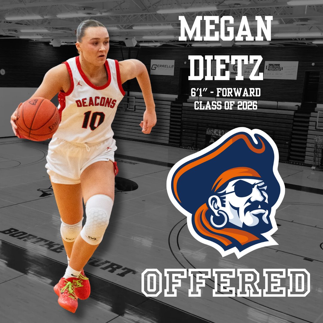 Congrats to <a href="/MeganDietz26/">Megan Dietz</a> on receiving an offer from the University of Mary! We're so proud of you!