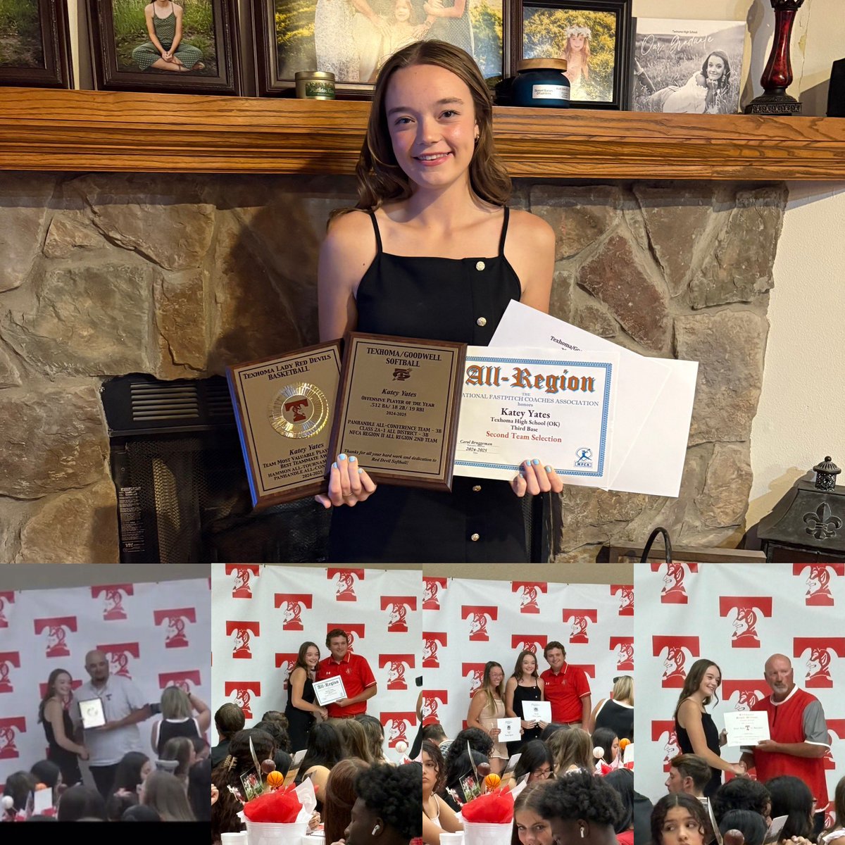 What a sophomore season!
🥎 All Conference 3B, Class 2A-1 All District 3B, Offensive MVP (.512, 18 2B, 19 RBI and 3 HR), NFCA Region II All Region second Team 3B
🏀 Panhandle All Conference, Hammon All Tournament Team, voted Best Teammate, MVP (lead in scoring, Rebounds, FT%)