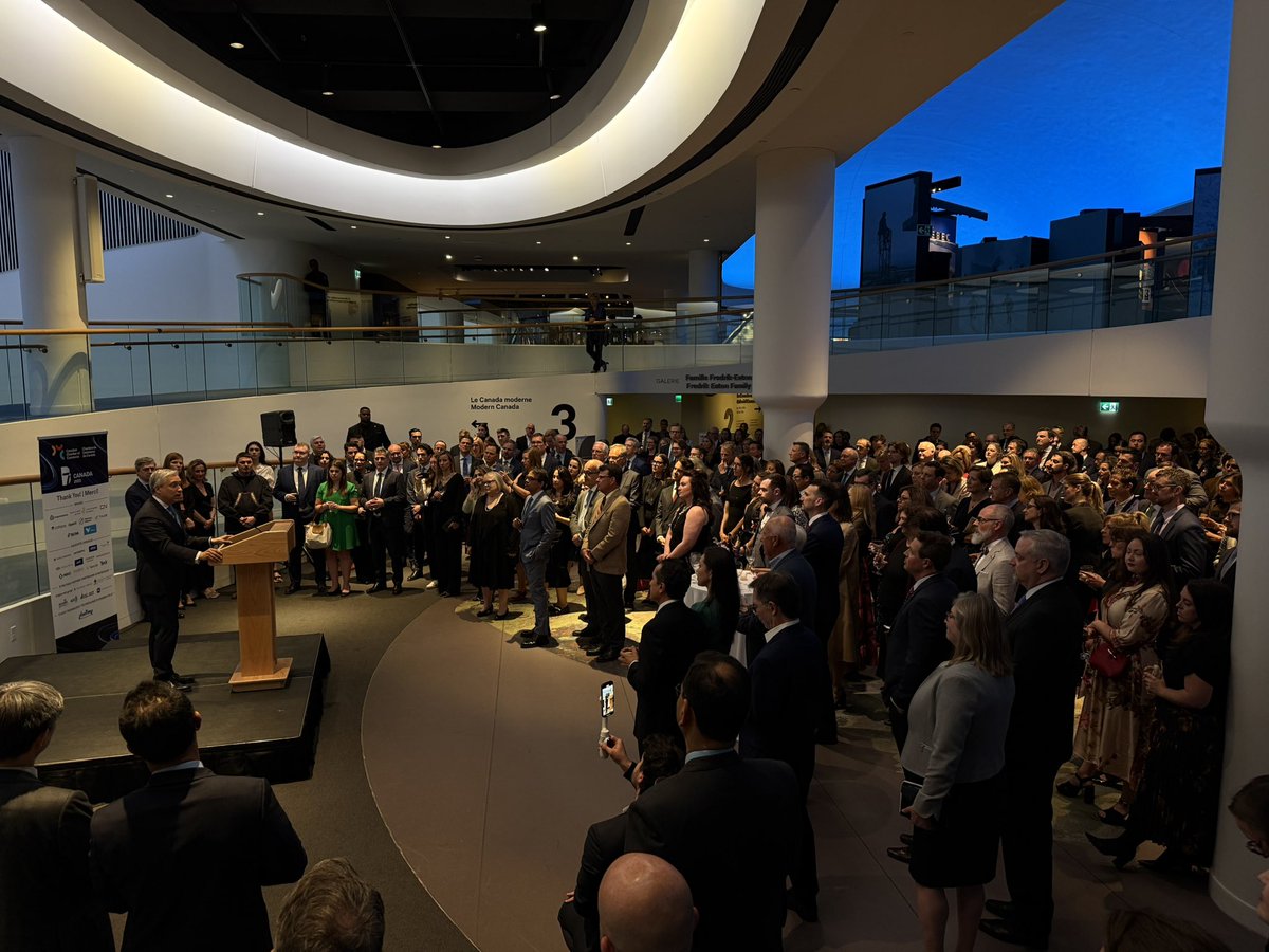 Proud to join business leaders from G7 countries at the B7 reception tonight at the Canadian Museum of History.

Strong partnerships between business and government are key to tackling today’s economic challenges and securing shared prosperity.