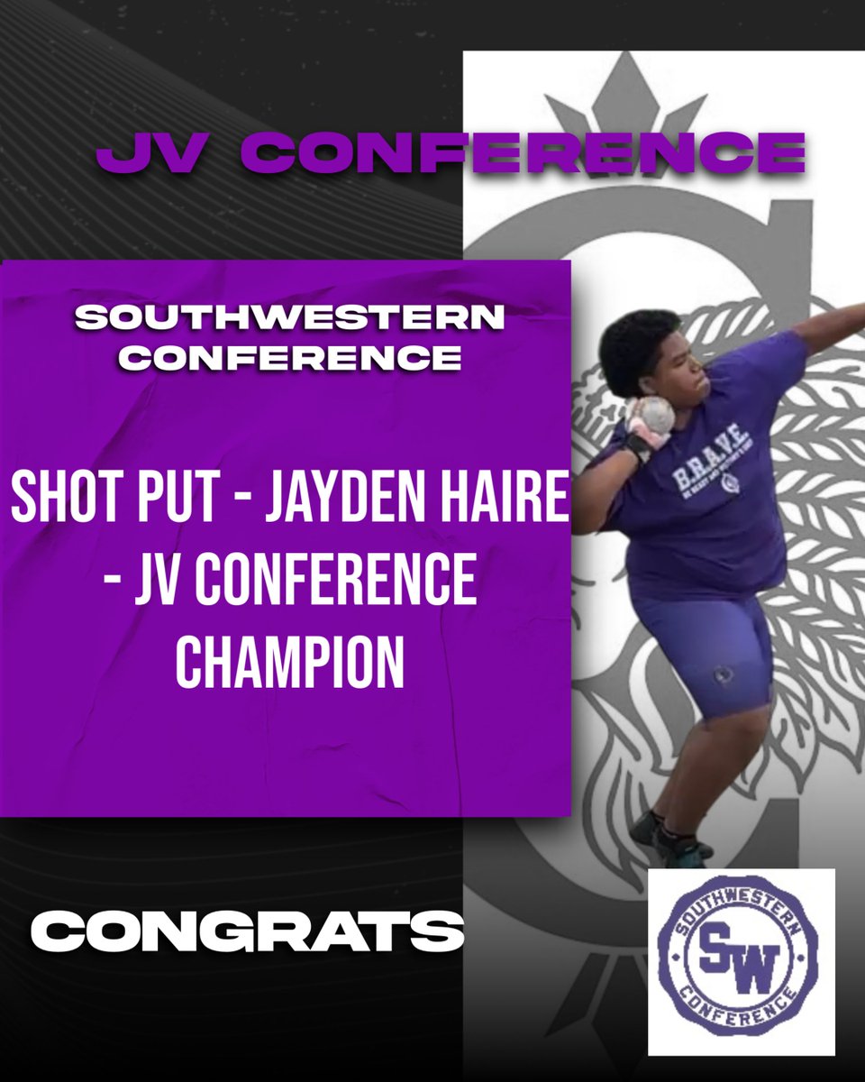 Congrats Jayden Haire on winning the JV Conference Championship in the shot put! #thekahokway